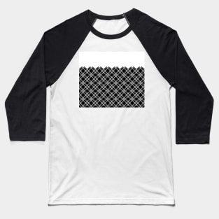 Zigzag geometric pattern - black and white. Baseball T-Shirt